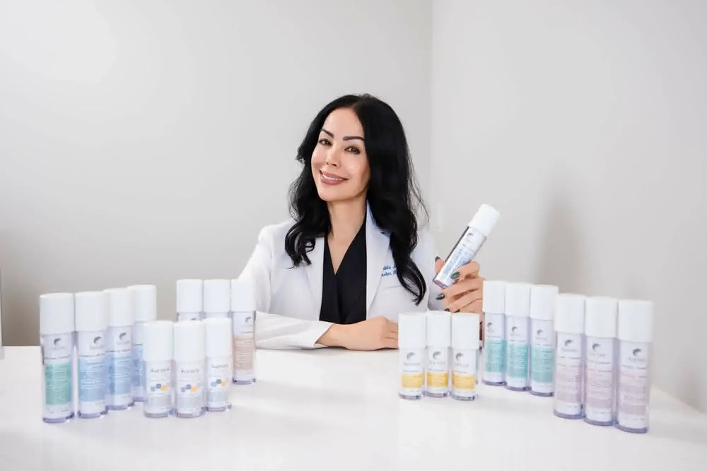 Elevated, natural mineral sunscreen imagery with warm light and soft studio tones.