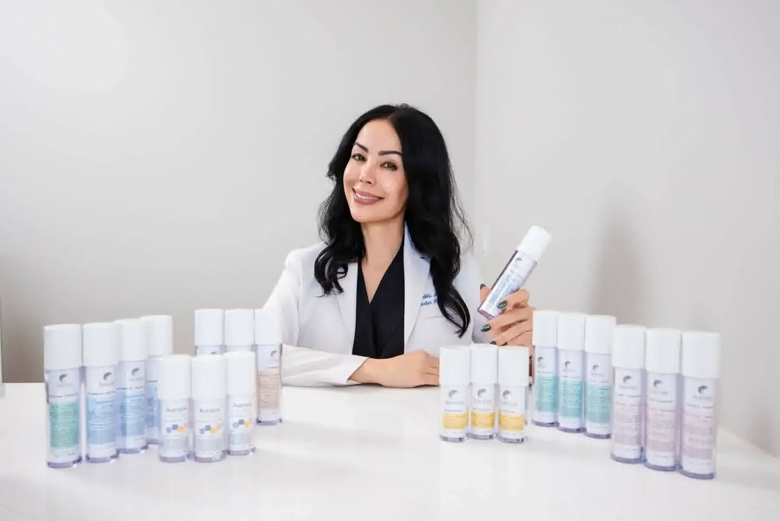 Elevated, natural mineral sunscreen imagery with warm light and soft studio tones.