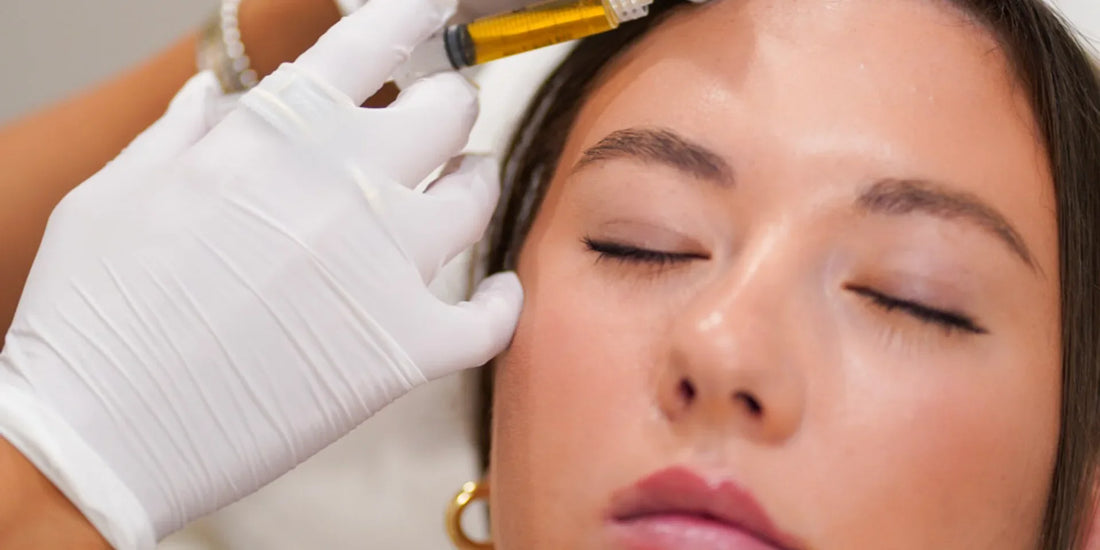 Provider performing microneedling on a client's face at OC Skin Care Center
